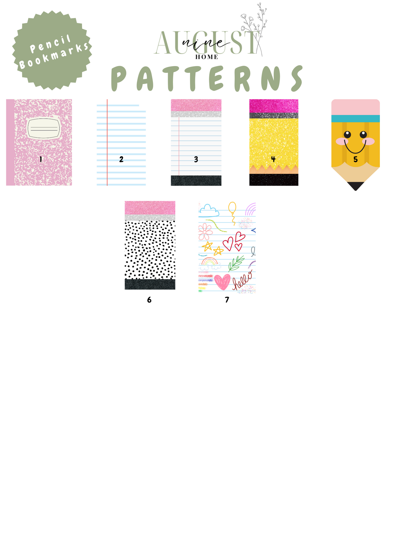 Jumbo Pencil Bookmarks