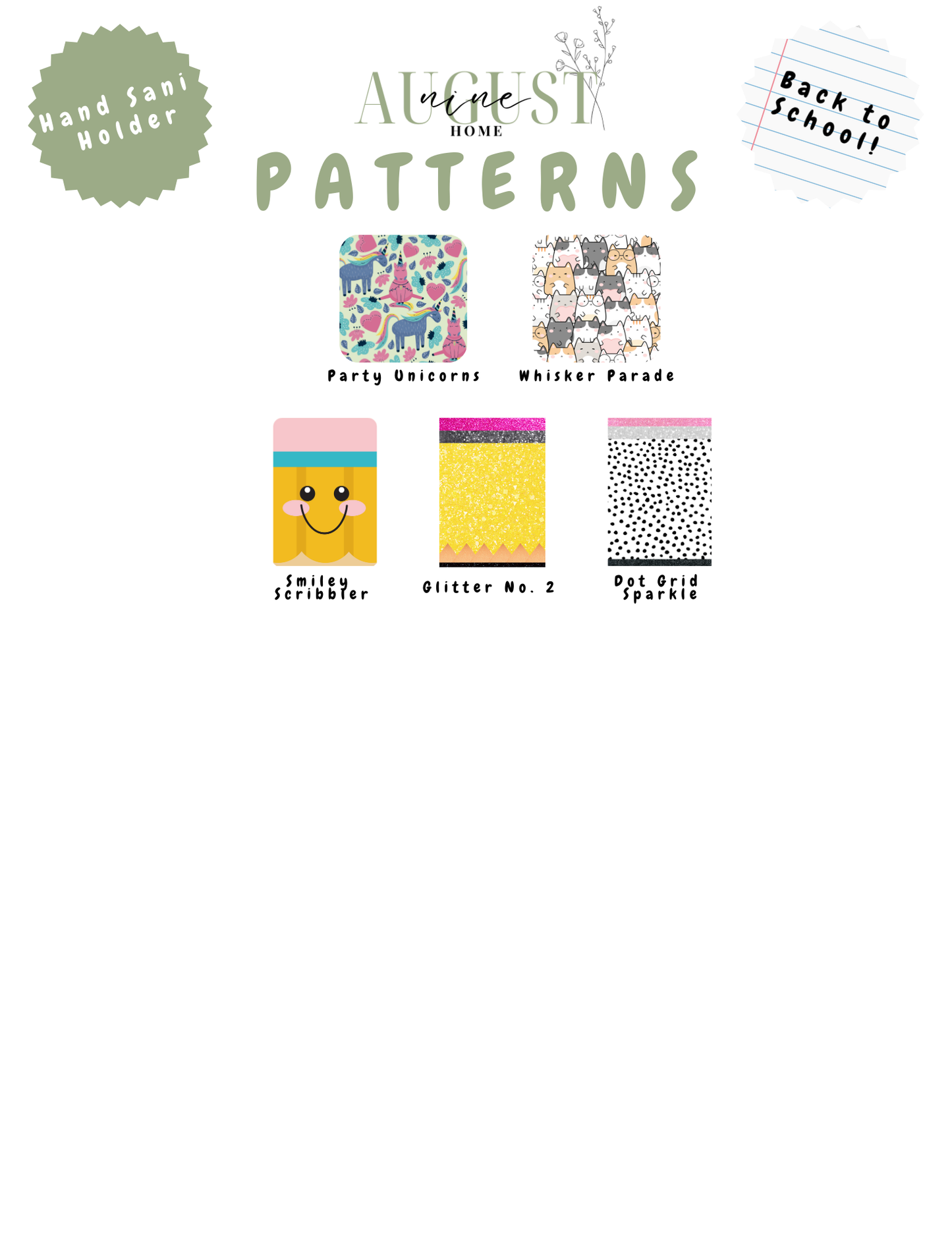 Hand Sani Holder | Back to School Designs for Kiddos