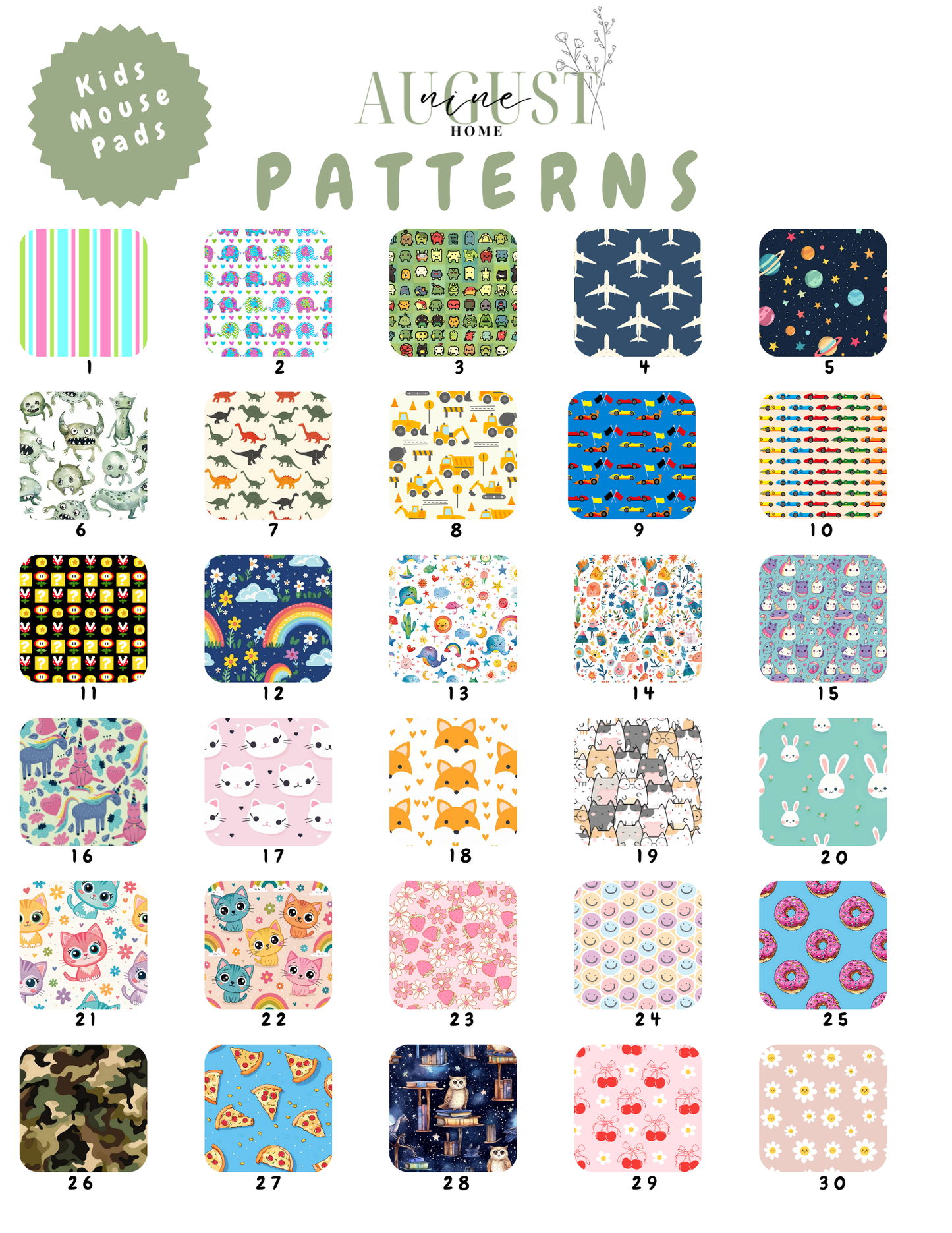 🖱️ Kids Mouse Pads🐻  Fun Desk Vibes for Little Creators! 🌟