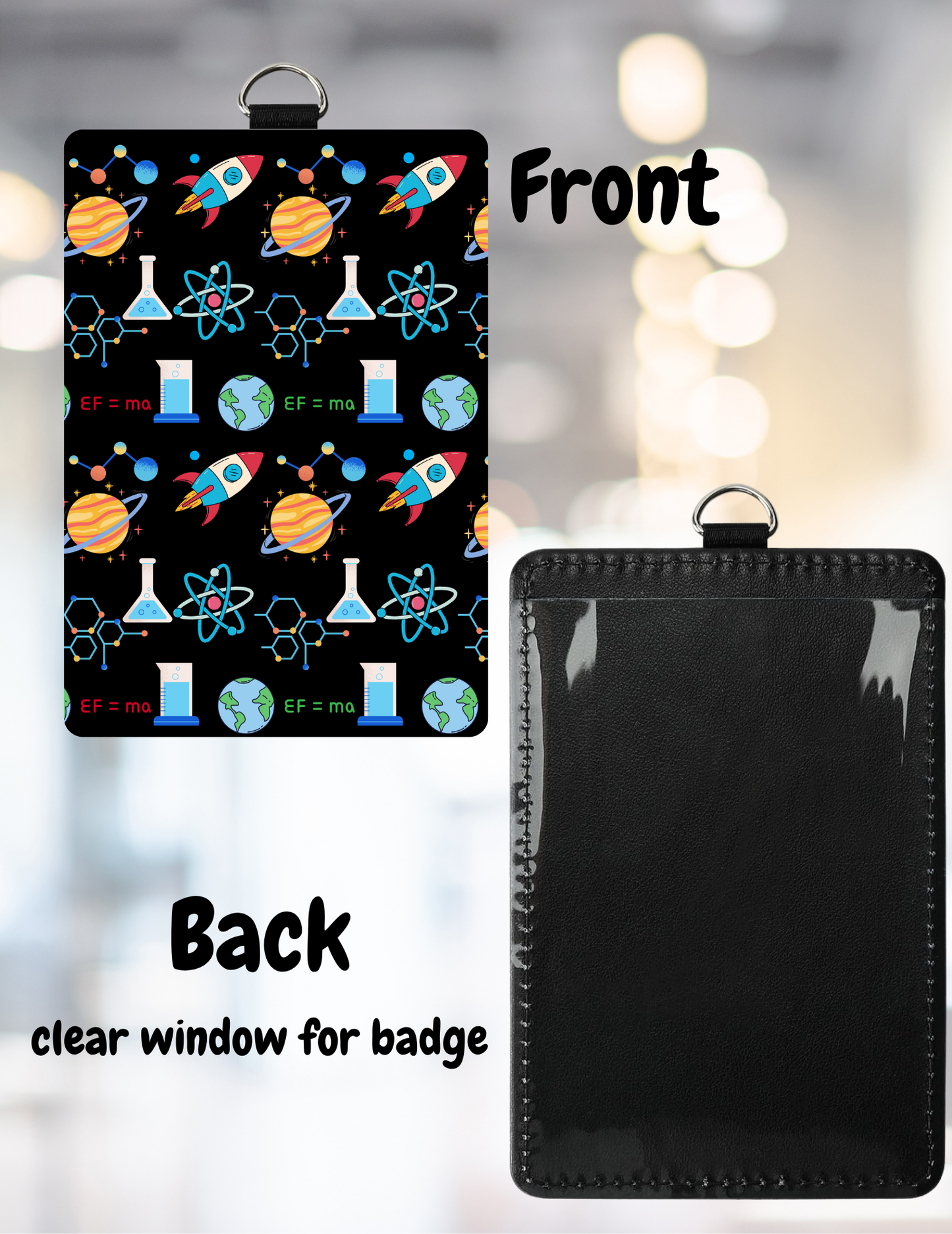 Teacher ID Badge Holder with Lanyard