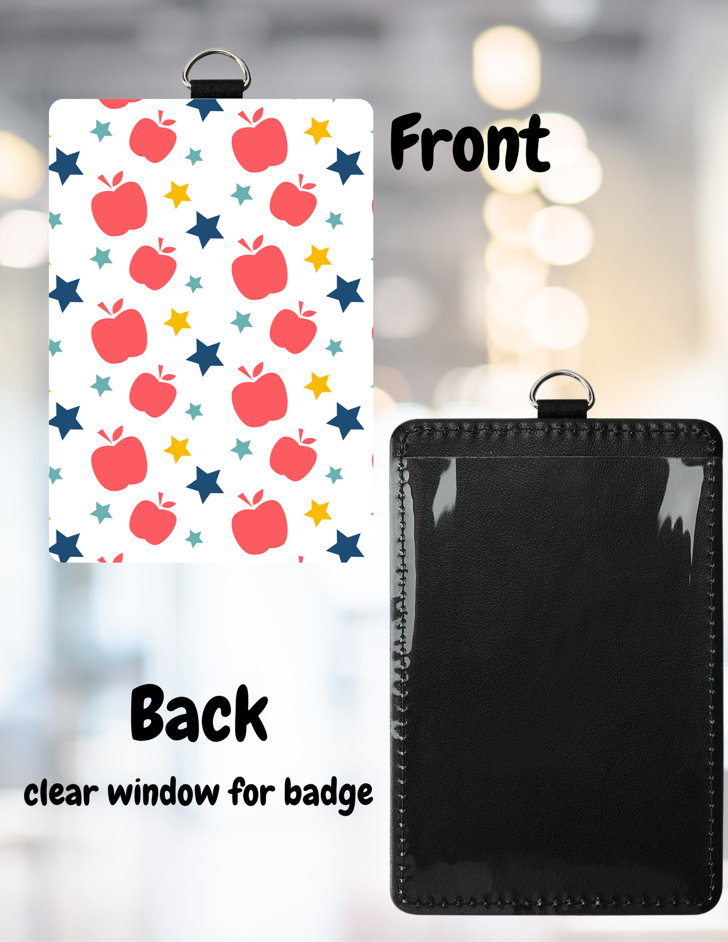 Teacher ID Badge Holder with Lanyard