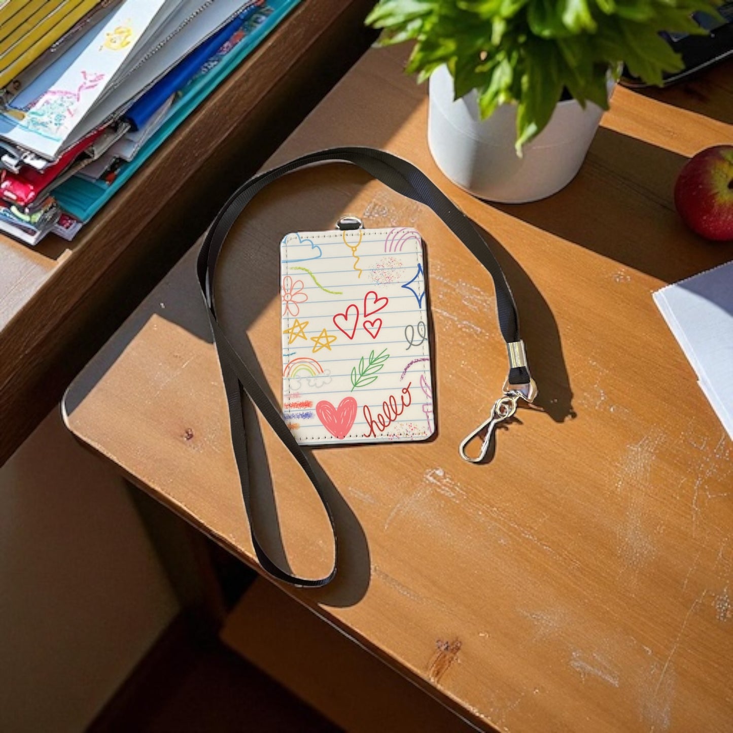 Teacher ID Badge Holder with Lanyard