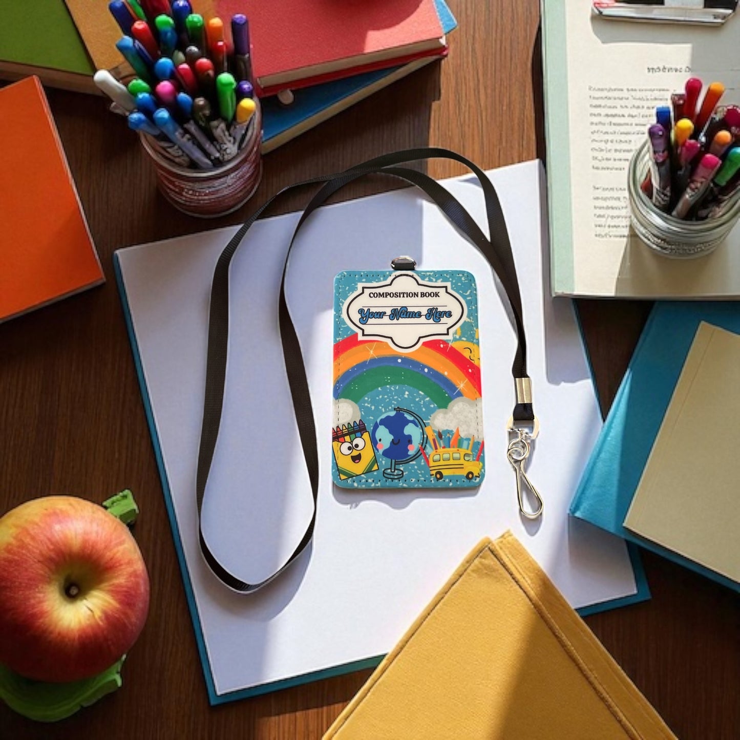 Teacher ID Badge Holder with Lanyard