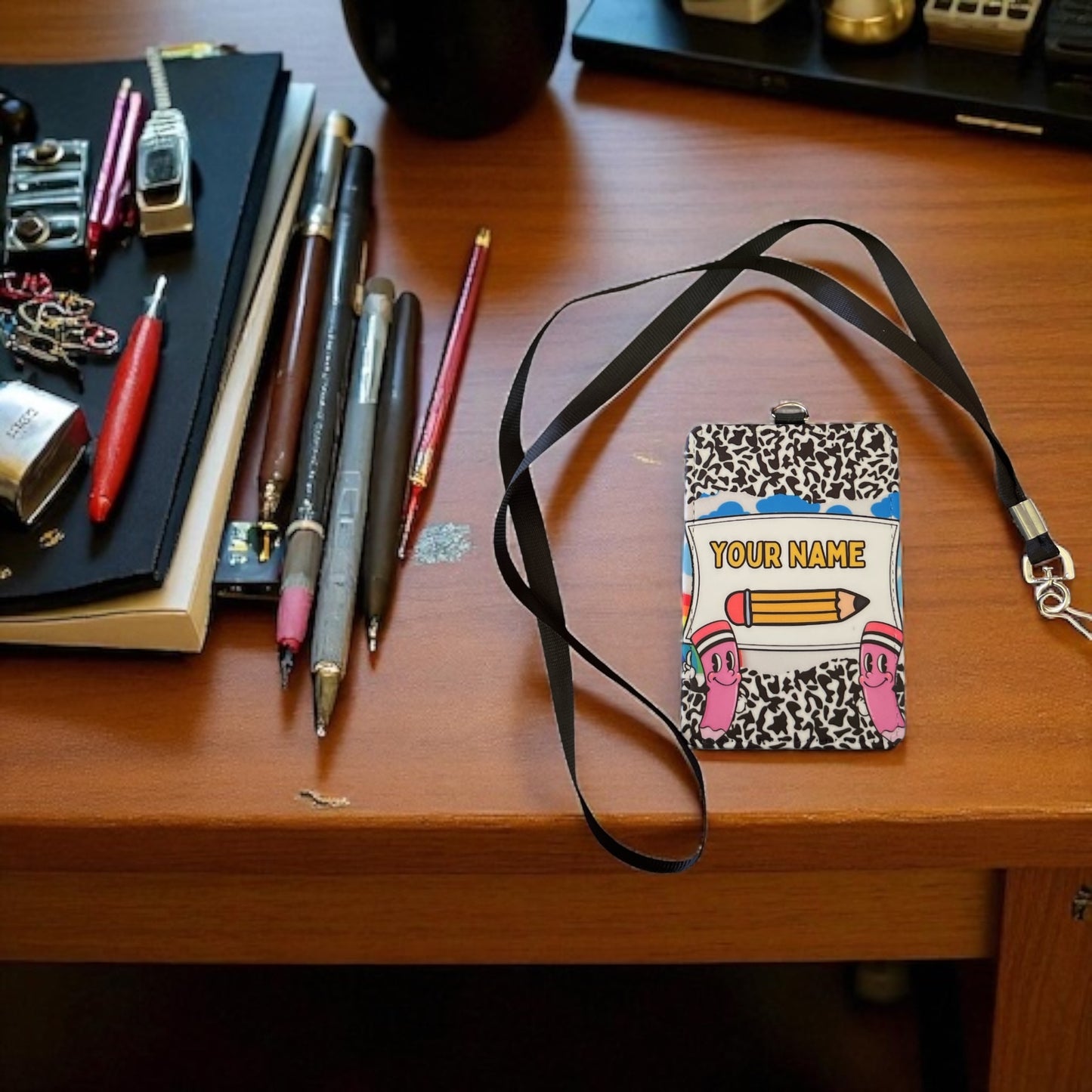 Teacher ID Badge Holder with Lanyard